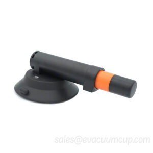 Small hand pump suction cup with custom bracket