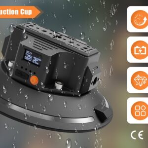 Electronic vacuum suction cup mounting